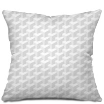White Geometric Texture. Seamless Illustration. Pillows 64868069