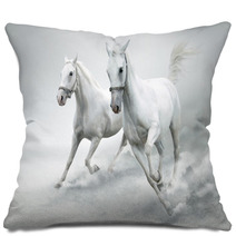 White Horses Pillows 32884228