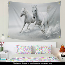 White Horses Wall Art 32884228