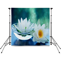 White Lotus Flower Backdrops 57359295