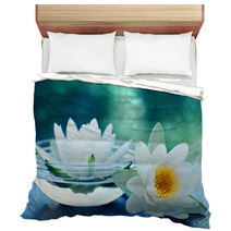 White Lotus Flower Bedding 57359295