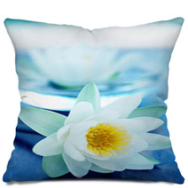 White Lotus Flower Pillows 57359298