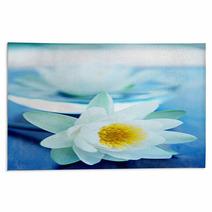 White Lotus Flower Rugs 57359298