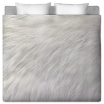 White Natural Fur Background Bedding 209184525