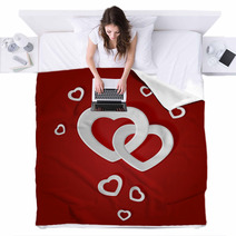 White Paper Hearts Blankets 60093314