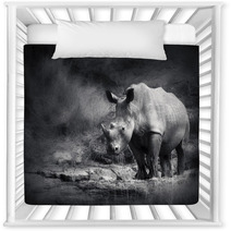 White Rhinoceros Nursery Decor 40411231