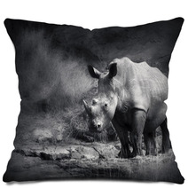 White Rhinoceros Pillows 40411231