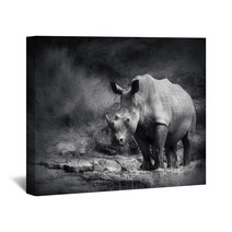 White Rhinoceros Wall Art 40411231