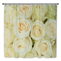 White Roses In A Wedding Arrangement Bath Decor 65741418