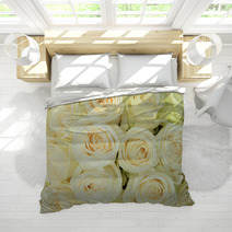 White Roses In A Wedding Arrangement Bedding 65741418