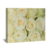 White Roses In A Wedding Arrangement Wall Art 65741418