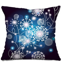 White Twig With Flowers Pillows 30961322