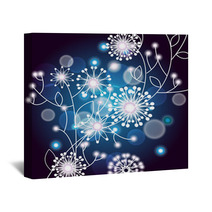 White Twig With Flowers Wall Art 30961322