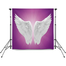 White Wing Isolated Backdrops 57956130