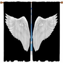 White Wing Isolated Window Curtains 57956126
