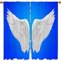 White Wing Isolated Window Curtains 57956132