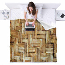 Wicker Bamboo Wood Texture Blankets 32718093
