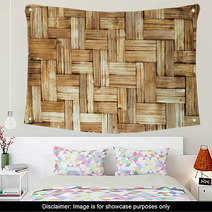 Wicker Bamboo Wood Texture Wall Art 32718093
