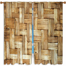 Wicker Bamboo Wood Texture Window Curtains 32718093