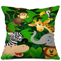 Wild Animals In The Jungle Pillows 18259558
