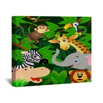 Wild Animals In The Jungle Wall Art 18259558
