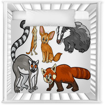 Wild Animals Set Cartoon Illustration Nursery Decor 63872075