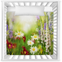 Wild Beautiful Flowers.Summer Meadow Nursery Decor 67329883