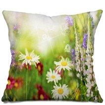 Wild Beautiful Flowers.Summer Meadow Pillows 67329883