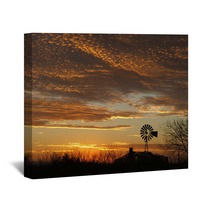 Windmill Sunset Wall Art 3272750