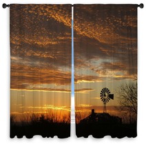 Windmill Sunset Window Curtains 3272750