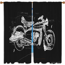 Motorcycle Window Curtains 104907919