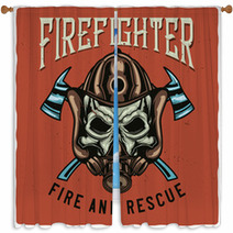 Firefighter Window Curtains 175066408