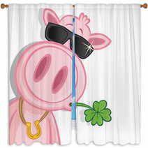 Pig Window Curtains 46970031