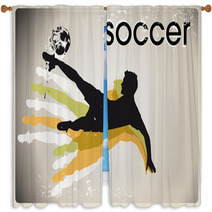 Soccer Window Curtains 51659797