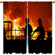 Firefighter Window Curtains 98544371
