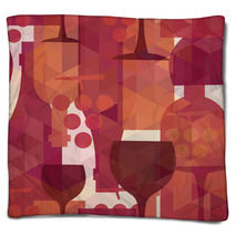 Wine And Drink Seamless Pattern Background Blankets 72255828