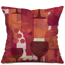 Wine And Drink Seamless Pattern Background Pillows 72255828