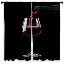 Wine Being Poured Into A Glass Window Curtains 58728534