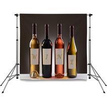 Wine Bottles With Labels Spelling Out Wine Backdrops 101216983