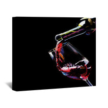 Wine. Red Wine Pouring Into A Wine Glass Wall Art 67742890