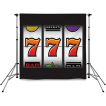 Winning Triple Seven At Slot Machine Backdrops 47788328