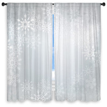Winter Background Window Curtains 57784752