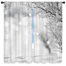 Winter Background Window Curtains 58127148
