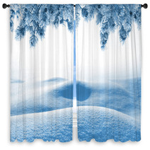 Winter Background Window Curtains 72158249