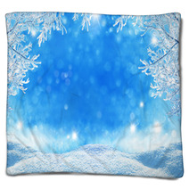 Winter  Christmas Background Blankets 72998142