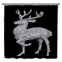 Winter Christmas Card With Deer (elk)  Bath Decor 59417960