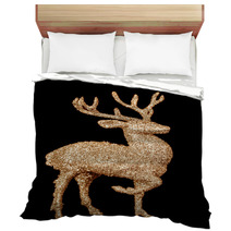 Winter Christmas Card With Deer (elk) Bedding 59417965