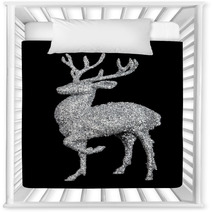 Winter Christmas Card With Deer (elk)  Nursery Decor 59417960
