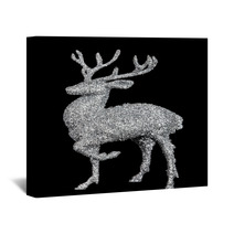 Winter Christmas Card With Deer (elk)  Wall Art 59417960