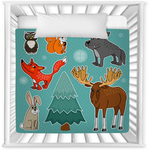 Winter Forest Animals Nursery Decor 57447547